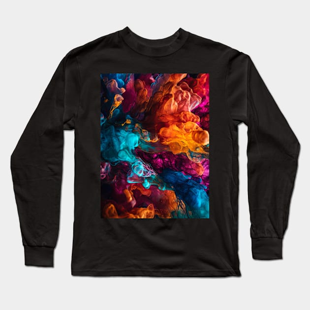 Inkscapes of Imagination - abstract ink art Long Sleeve T-Shirt by Lematworks